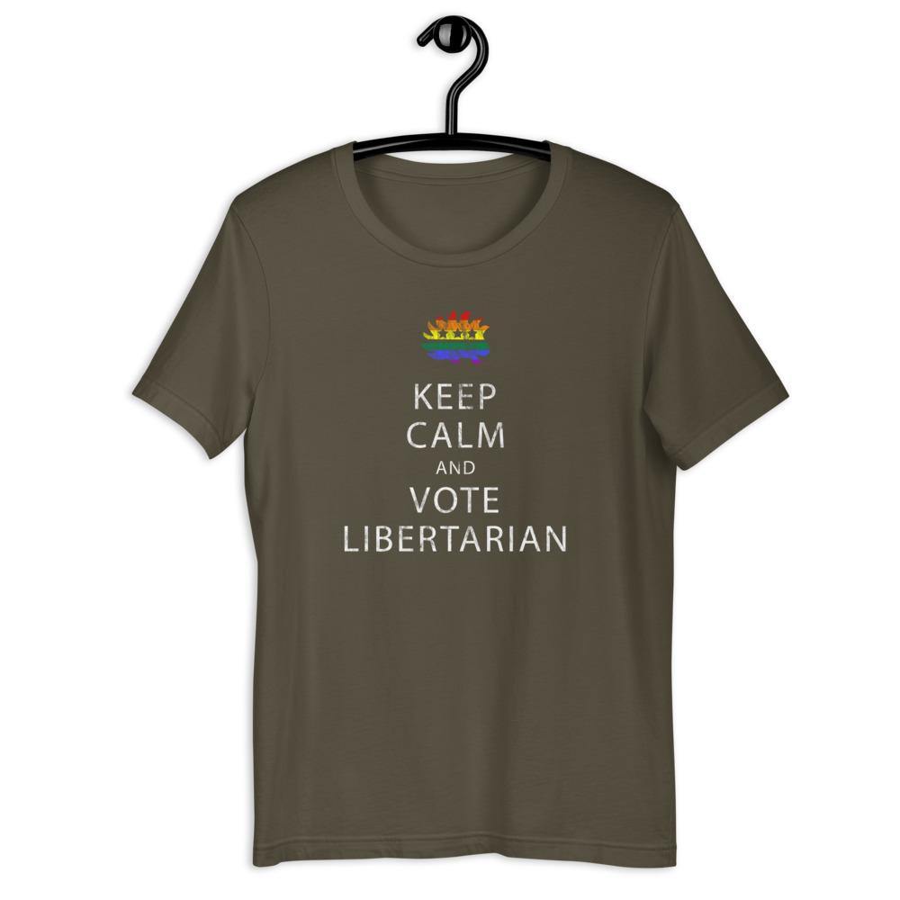 Keep Calm and Vote Libertarian LGBT Pride Unisex T-Shirt