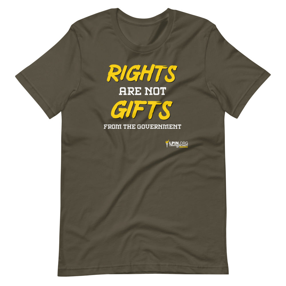 Rights are not Gifts from the Government LP-IN Short-Sleeve Unisex T-Shirt