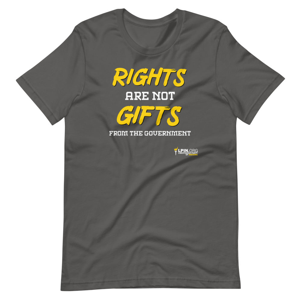 Rights are not Gifts from the Government LP-IN Short-Sleeve Unisex T-Shirt