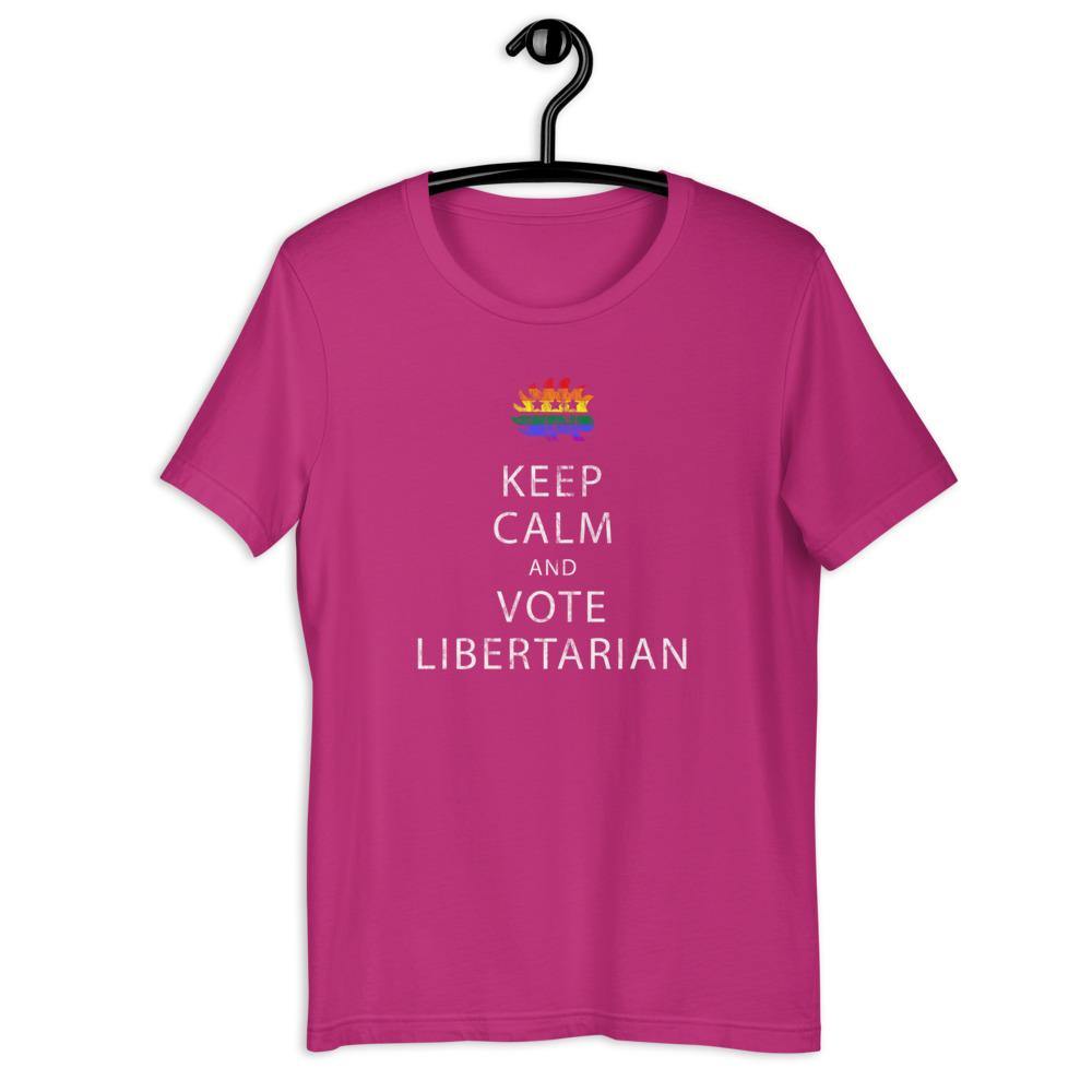 Keep Calm and Vote Libertarian LGBT Pride Unisex T-Shirt