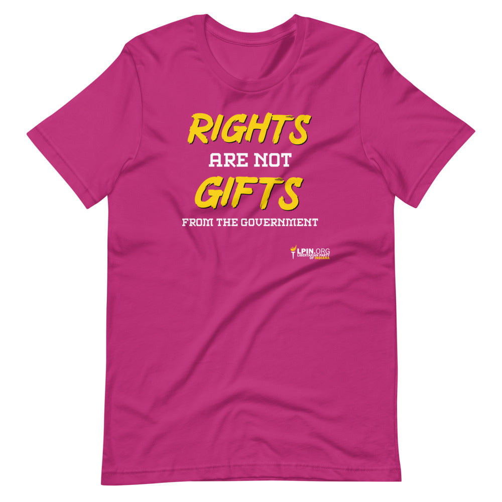 Rights are not Gifts from the Government LP-IN Short-Sleeve Unisex T-Shirt
