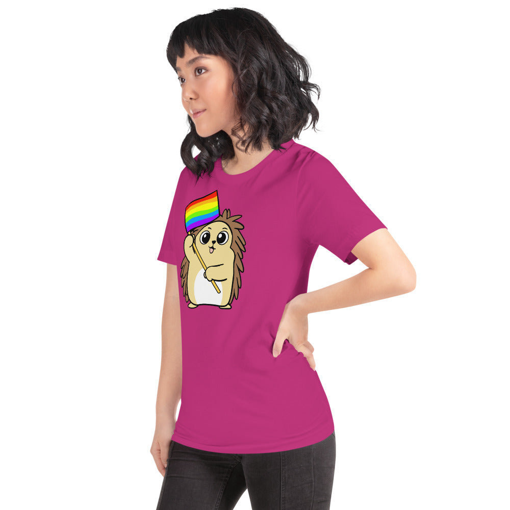 LGBTQ Cartoon Porcupine Short-Sleeve Unisex T-Shirt