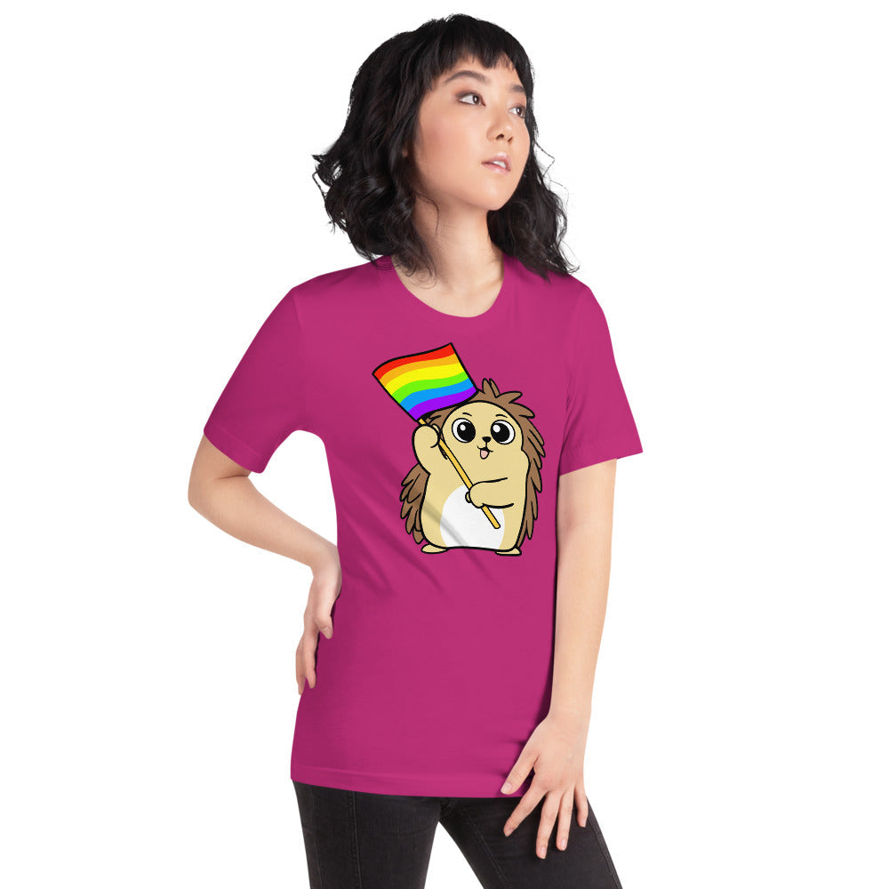 LGBTQ Cartoon Porcupine Short-Sleeve Unisex T-Shirt