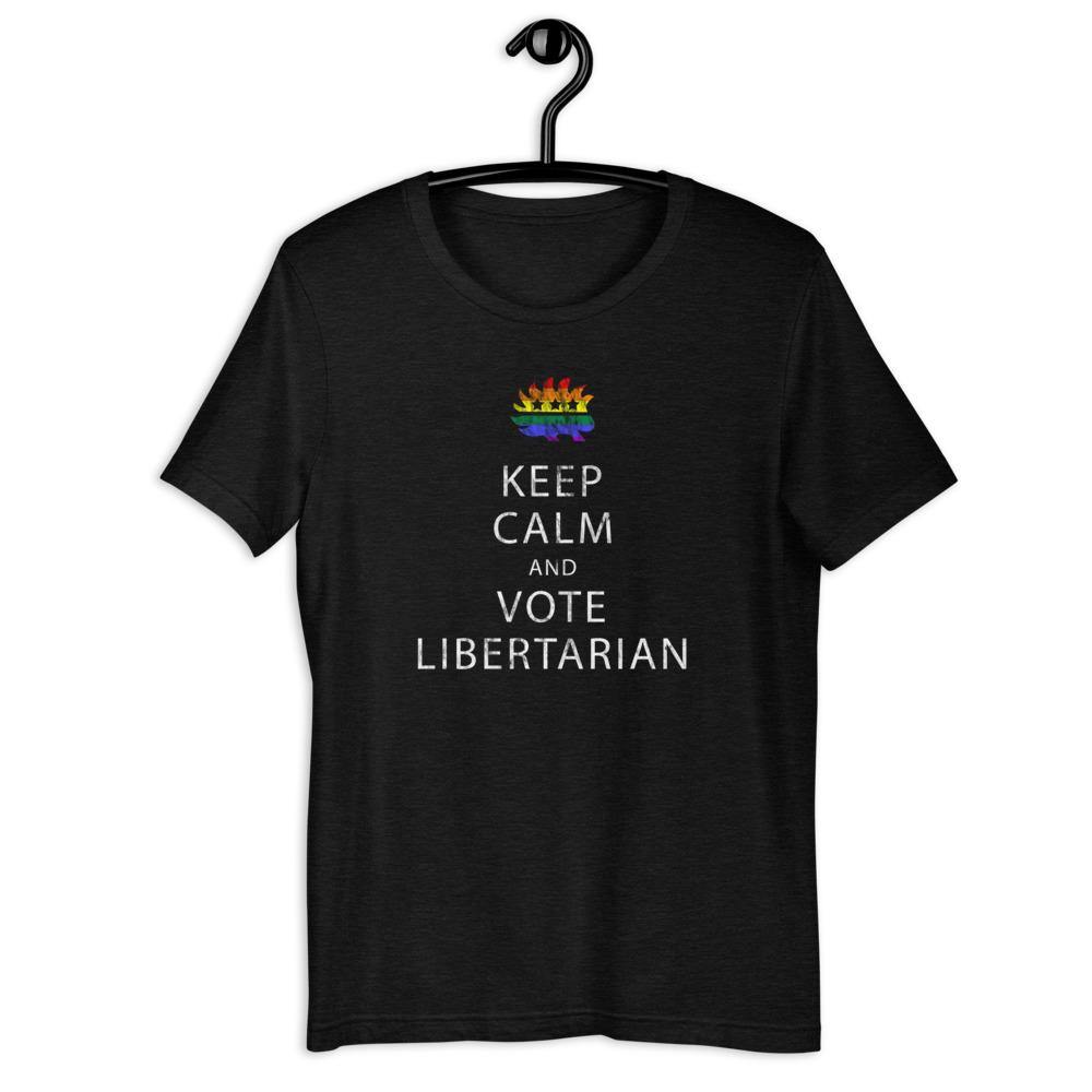 Keep Calm and Vote Libertarian LGBT Pride Unisex T-Shirt