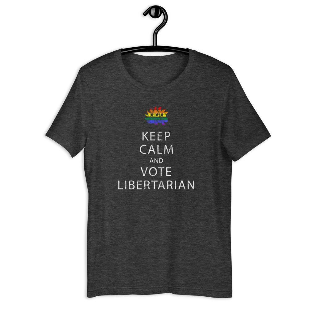 Keep Calm and Vote Libertarian LGBT Pride Unisex T-Shirt