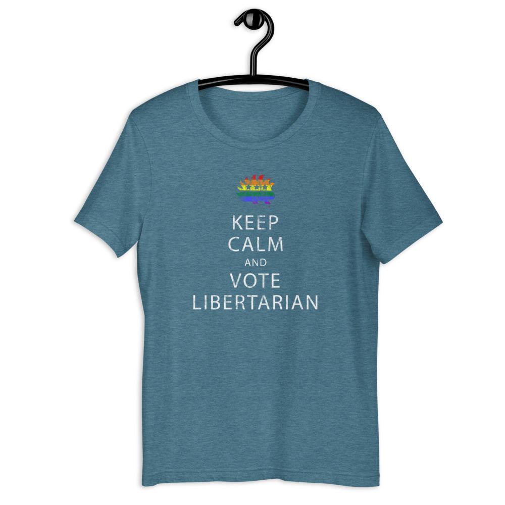 Keep Calm and Vote Libertarian LGBT Pride Unisex T-Shirt