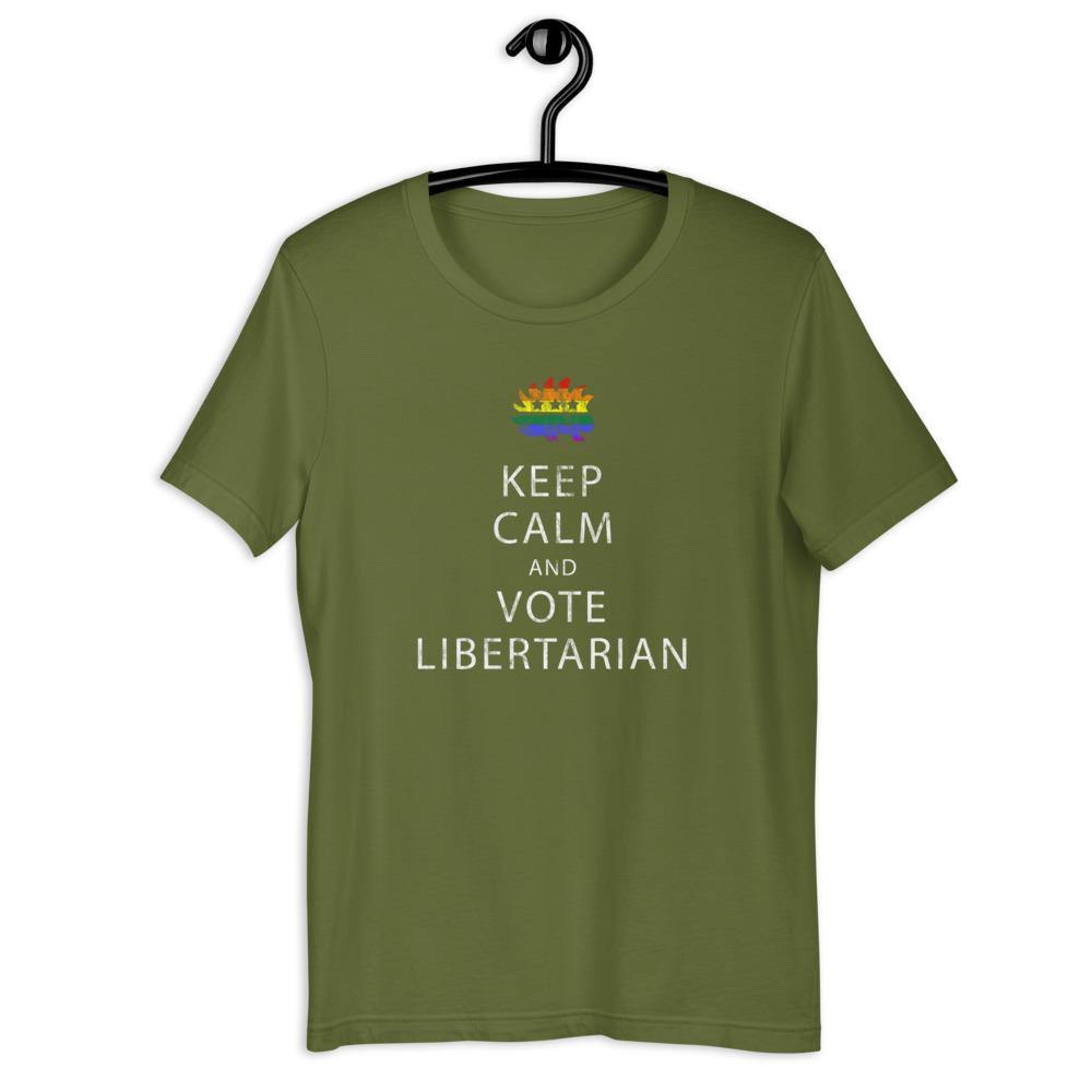 Keep Calm and Vote Libertarian LGBT Pride Unisex T-Shirt