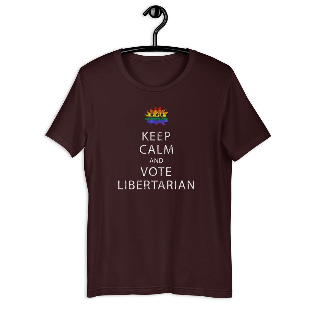 Keep Calm and Vote Libertarian LGBT Pride Unisex T-Shirt