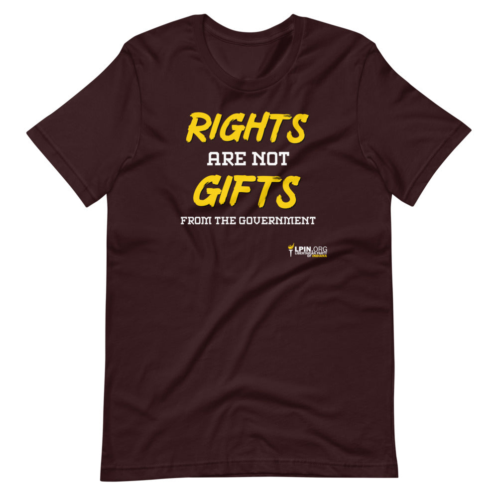 Rights are not Gifts from the Government LP-IN Short-Sleeve Unisex T-Shirt