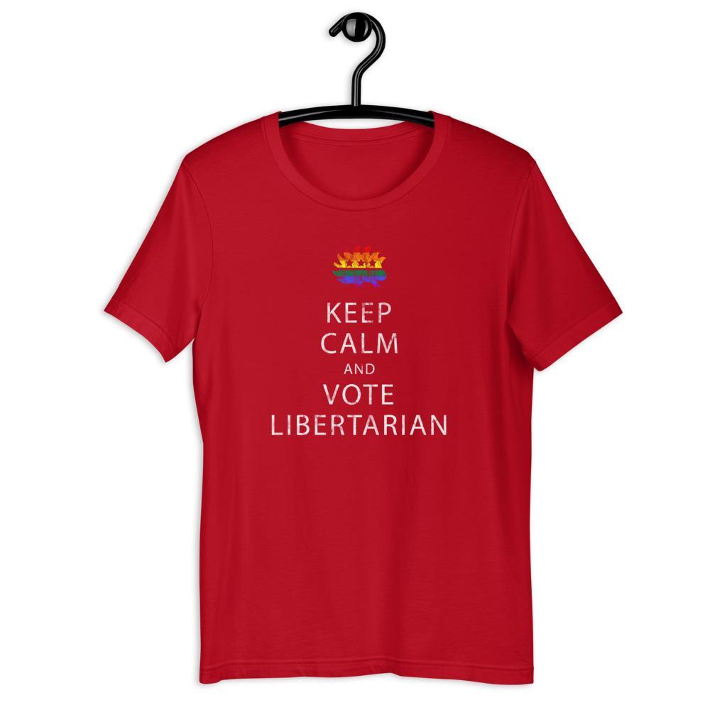 Keep Calm and Vote Libertarian LGBT Pride Unisex T-Shirt
