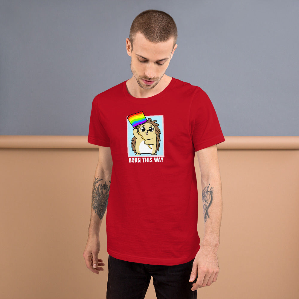 Born This Way LGBT Pride Cartoon Porcupine Short-Sleeve Unisex T-Shirt