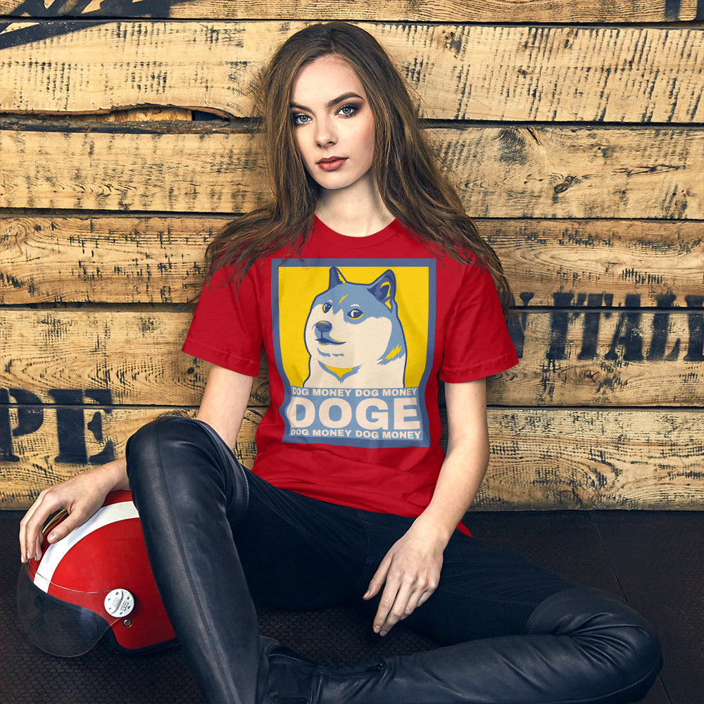 Dog Money Doge Cryptocurrency Short-Sleeve Unisex T-Shirt