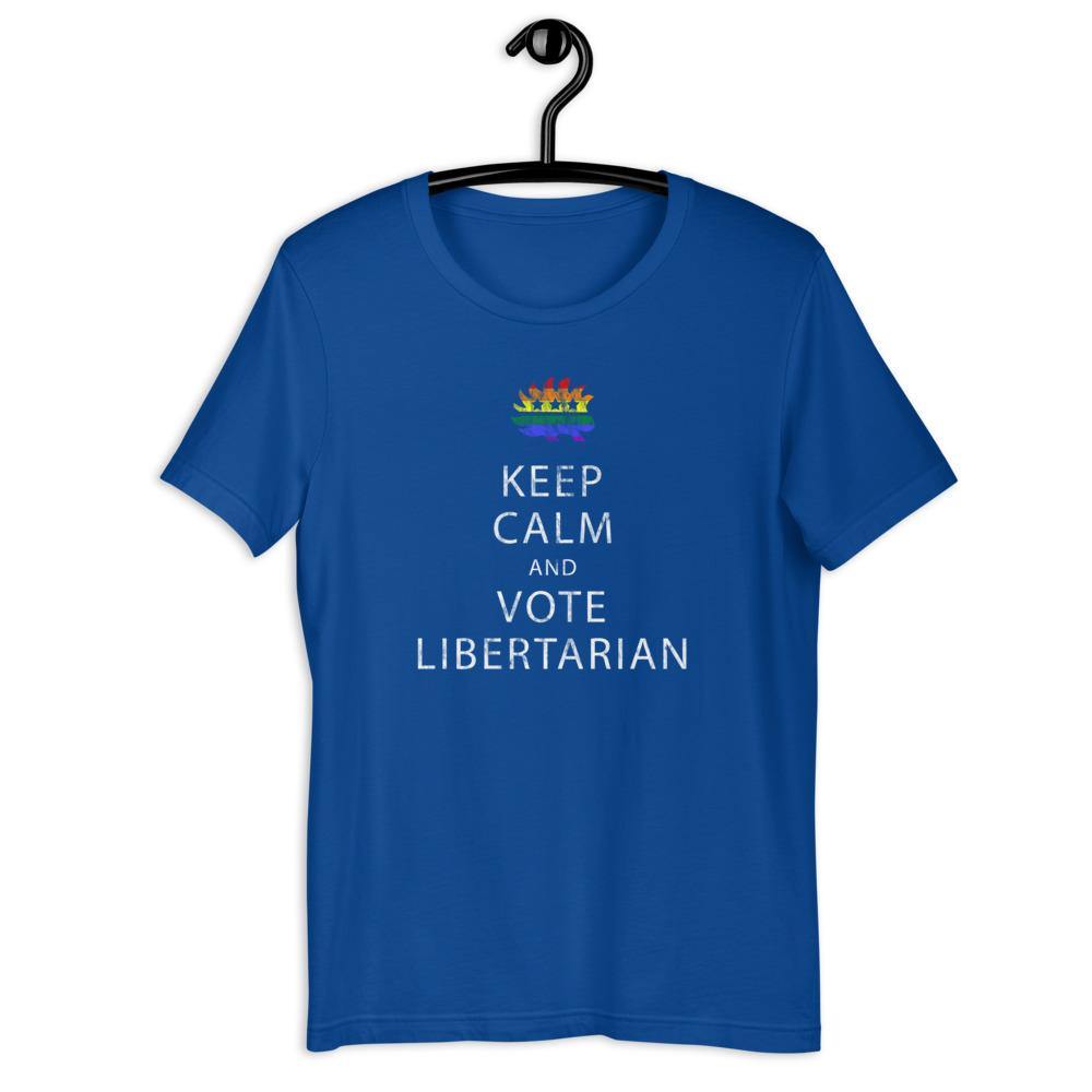 Keep Calm and Vote Libertarian LGBT Pride Unisex T-Shirt
