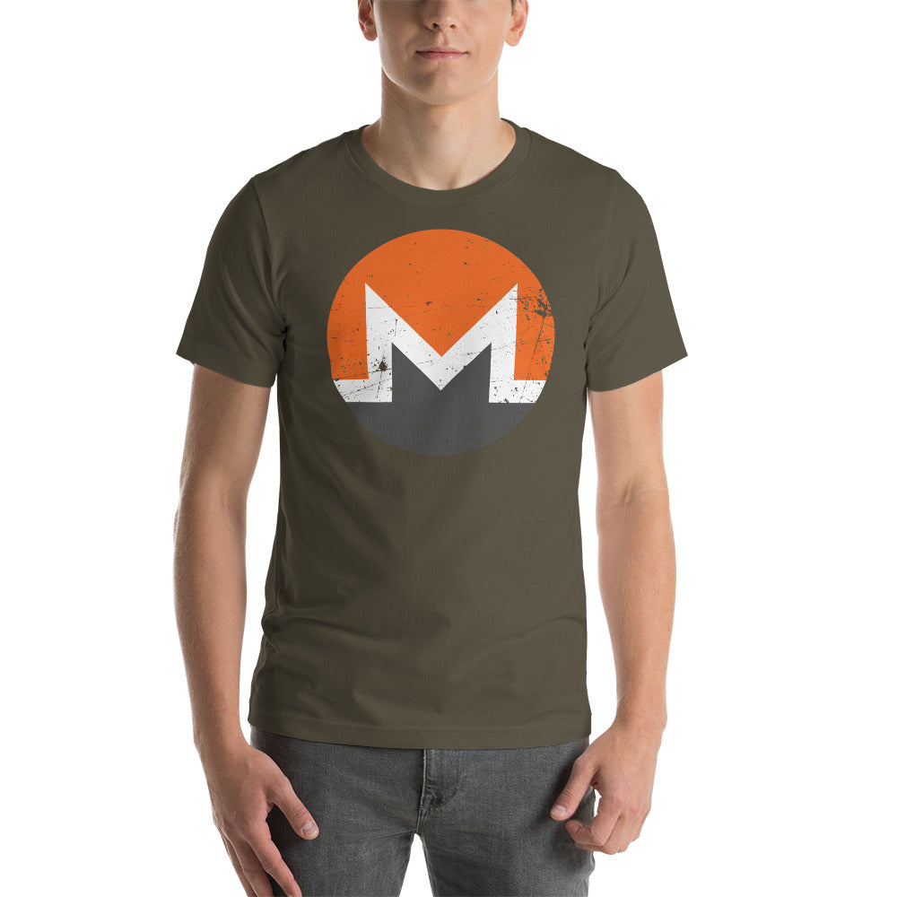 Monero Logo Vintage Short-Sleeve Unisex T-Shirt