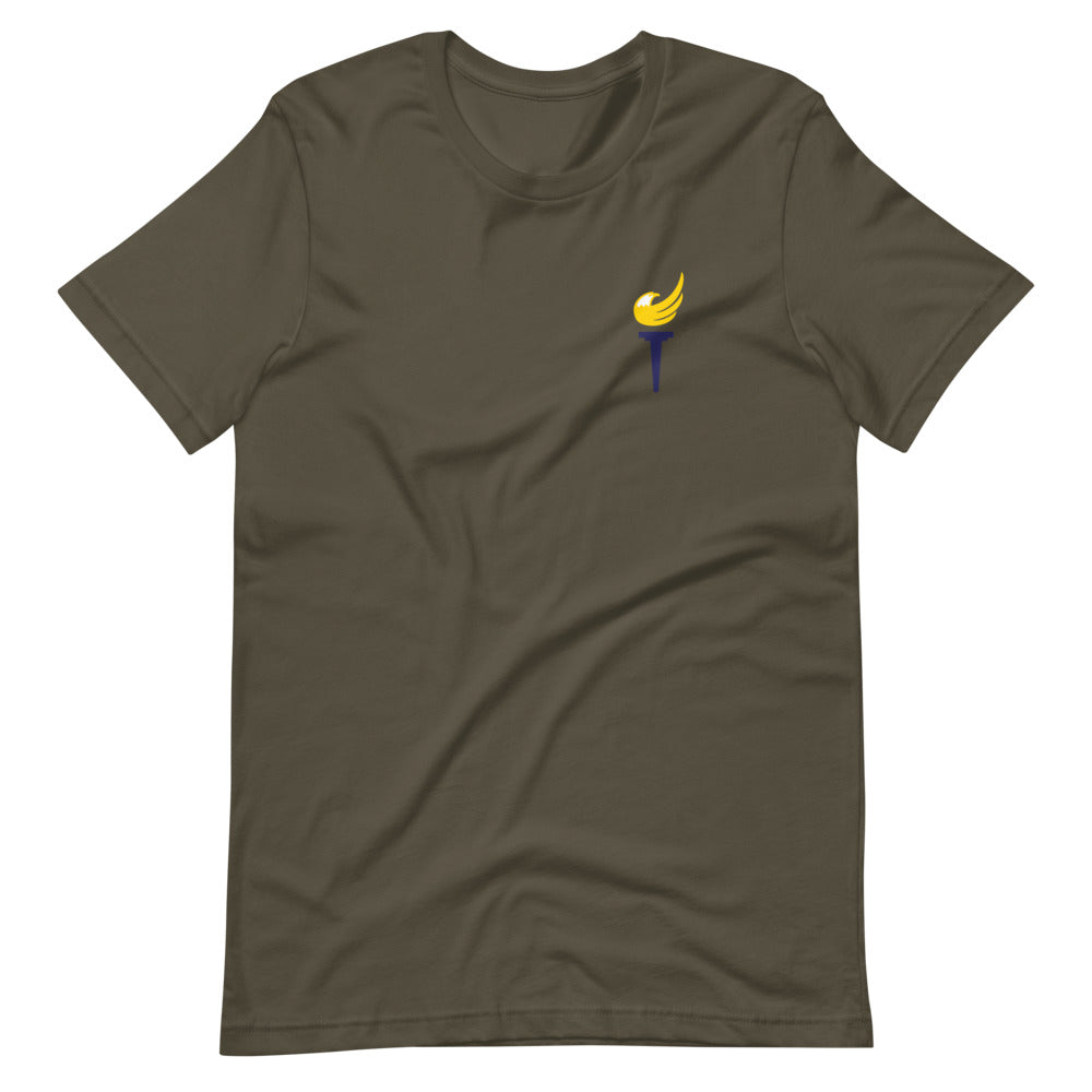 End the Monopoly - Go Gold (With Torch) Short-Sleeve Unisex T-Shirt