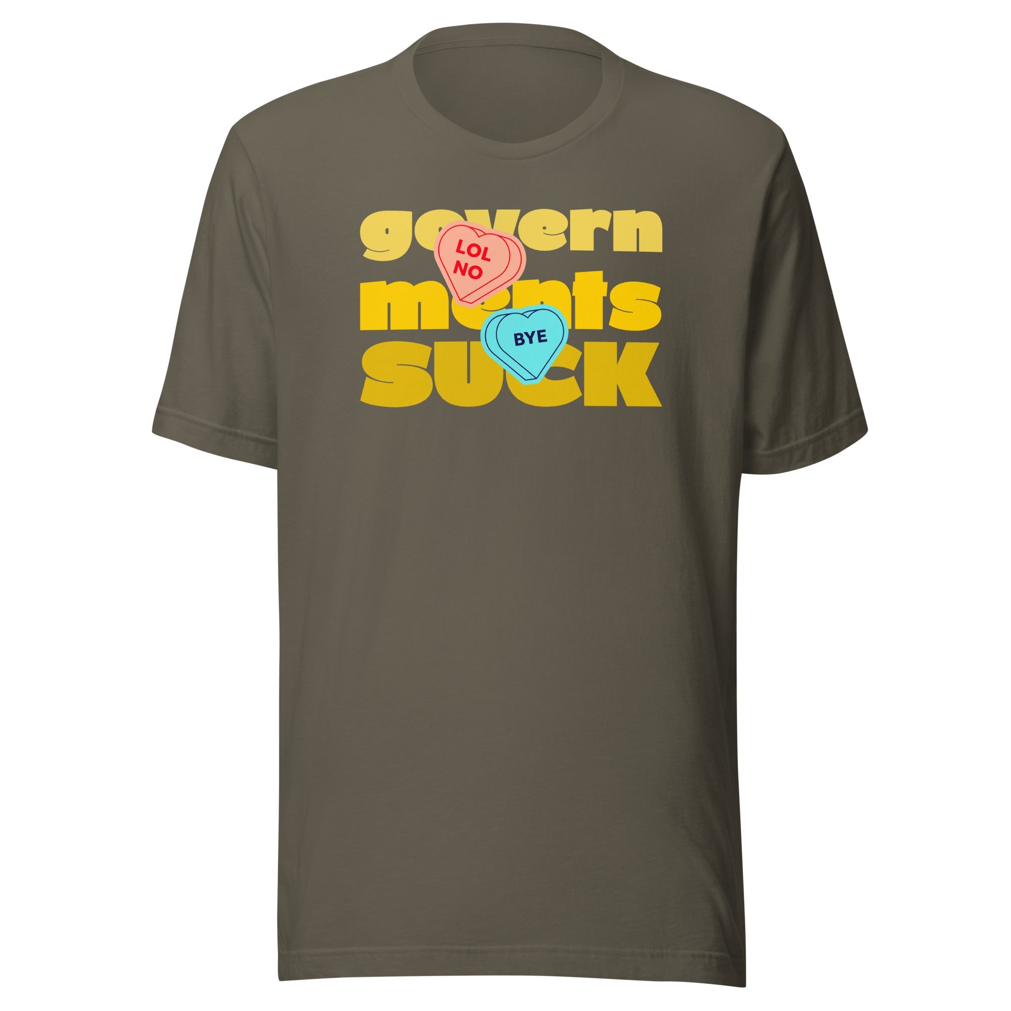 Governments Suck Anti-Valentines t-shirt