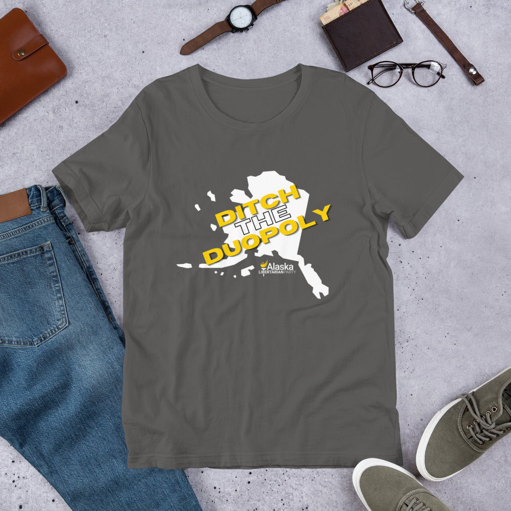 Ditch the Duopoly - Alaska LP Short-Sleeve Unisex T-Shirt