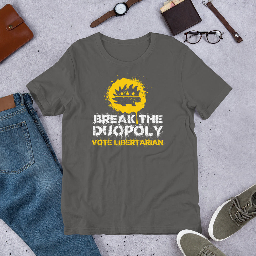 Break the Duopoly - Vote Libertarian Unisex t-shirt