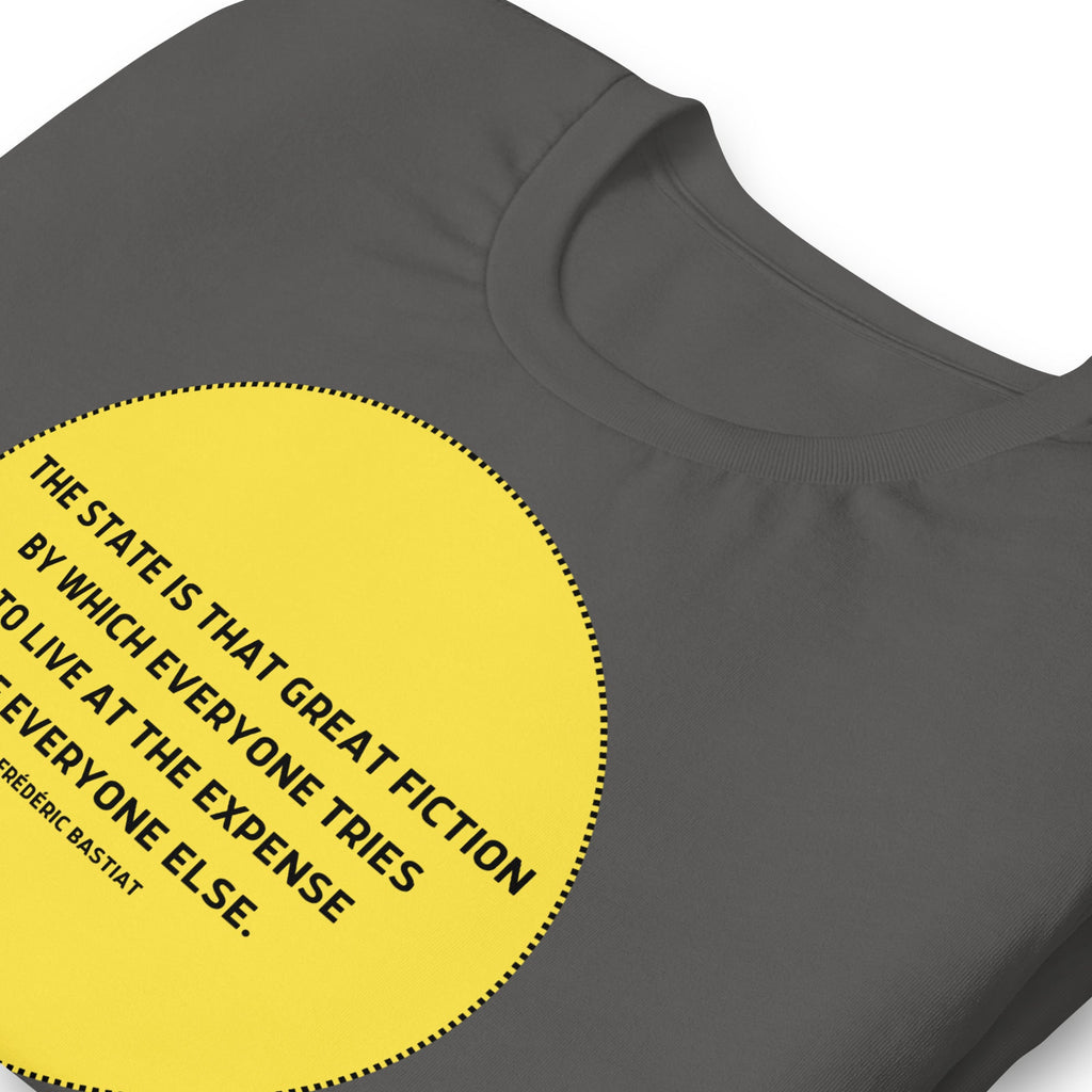 The state is that great fiction - Bastiat Short-Sleeve Unisex T-Shirt