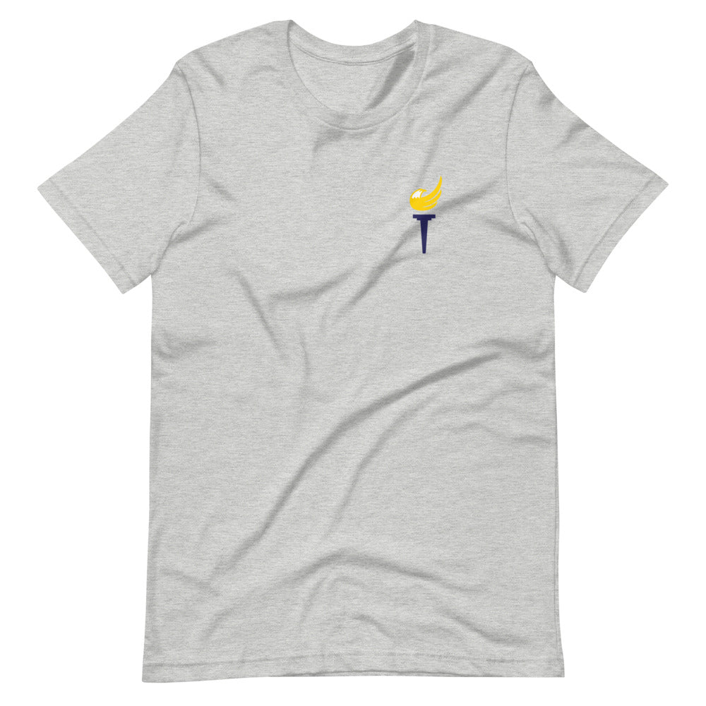 End the Monopoly - Go Gold (With Torch) Short-Sleeve Unisex T-Shirt