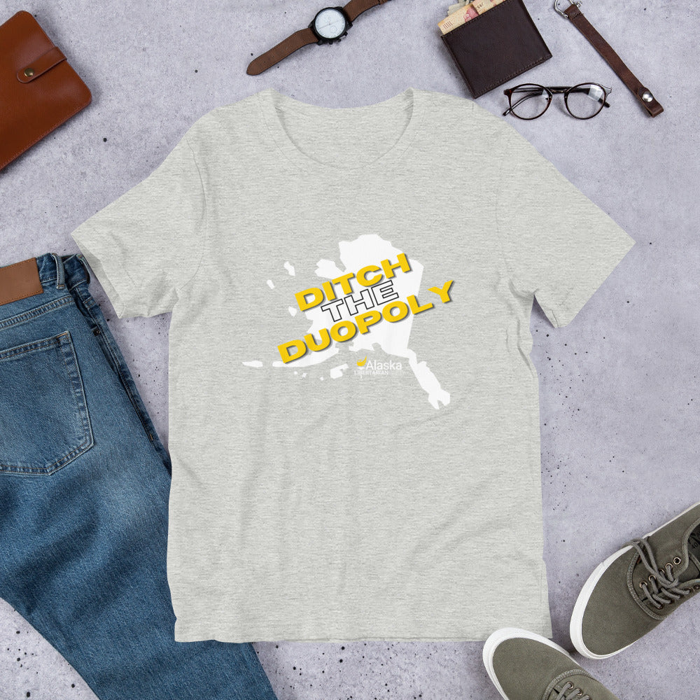 Ditch the Duopoly - Alaska LP Short-Sleeve Unisex T-Shirt