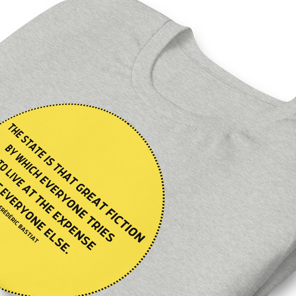 The state is that great fiction - Bastiat Short-Sleeve Unisex T-Shirt