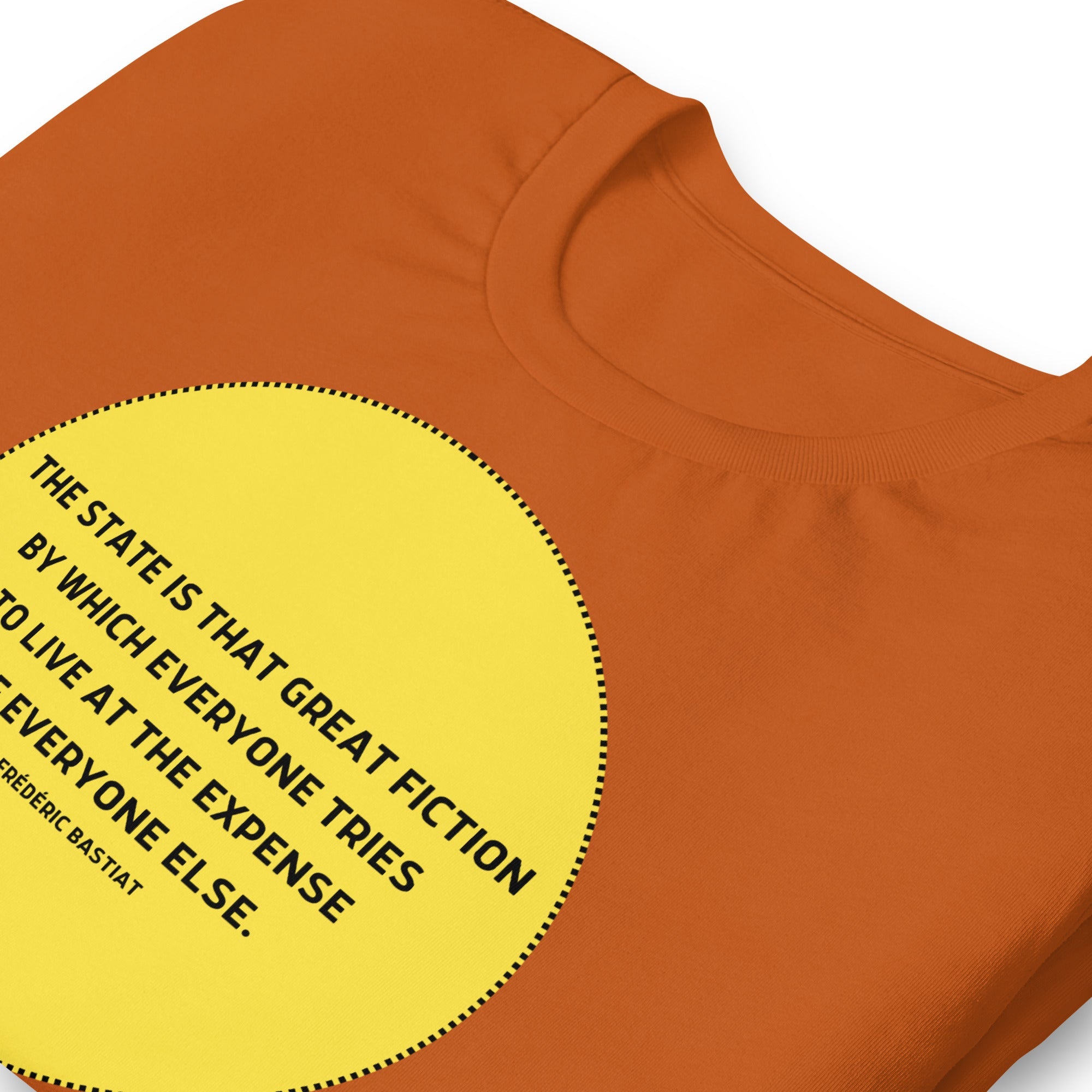The state is that great fiction - Bastiat Short-Sleeve Unisex T-Shirt