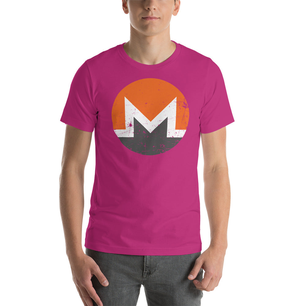 Monero Logo Vintage Short-Sleeve Unisex T-Shirt