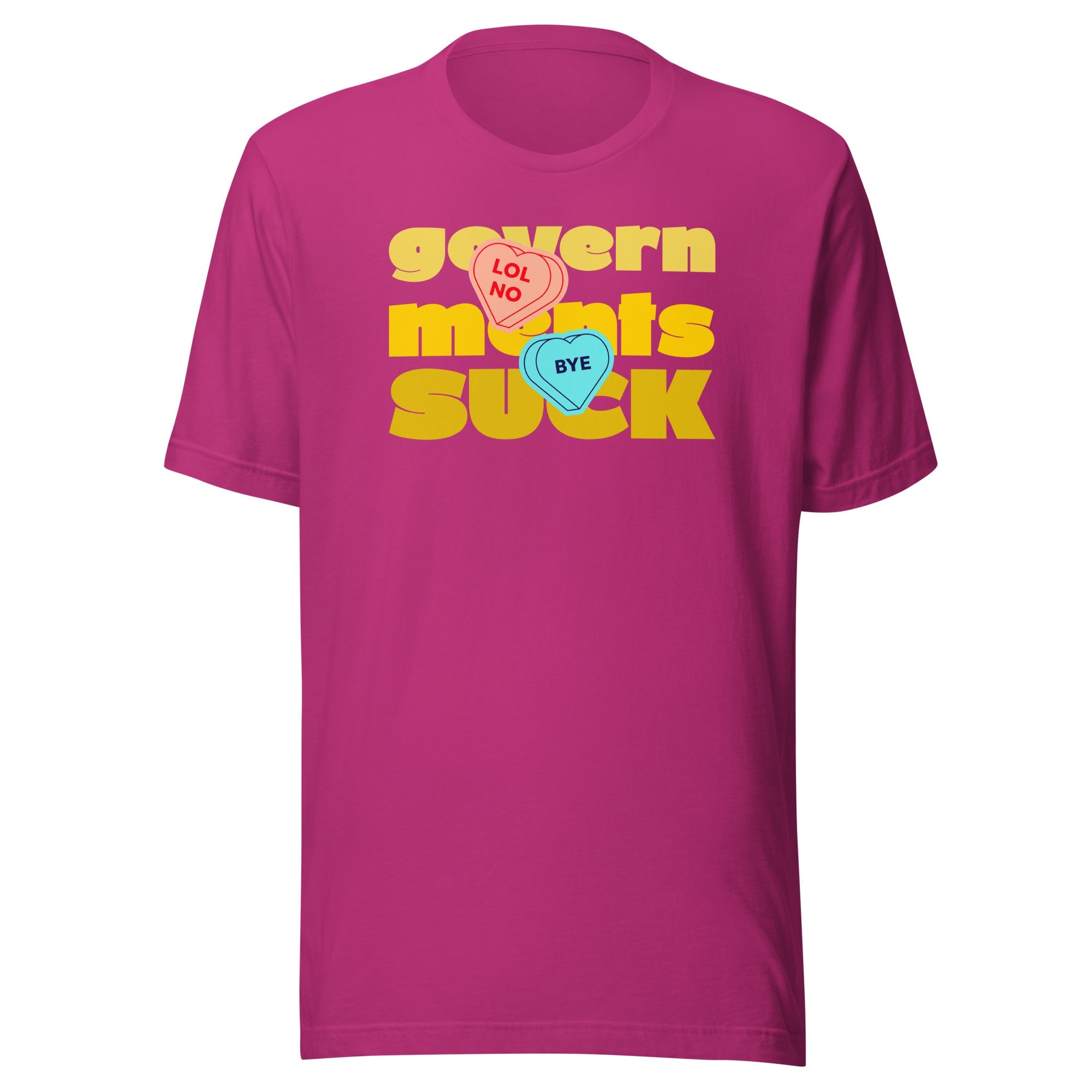 Governments Suck Anti-Valentines t-shirt