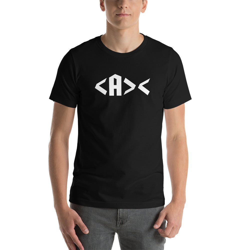 AnarchoChristian <A>< Unisex Short Sleeve T-Shirt