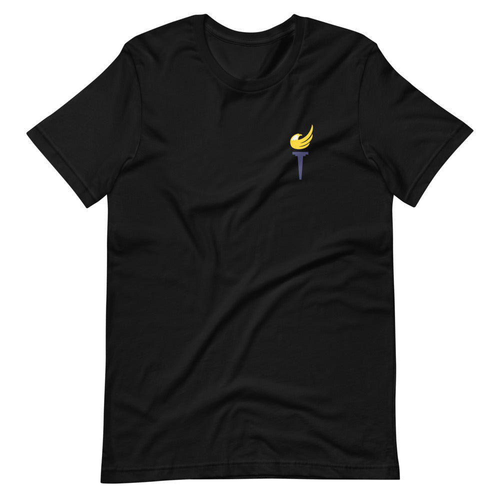 End the Monopoly - Go Gold (With Torch) Short-Sleeve Unisex T-Shirt