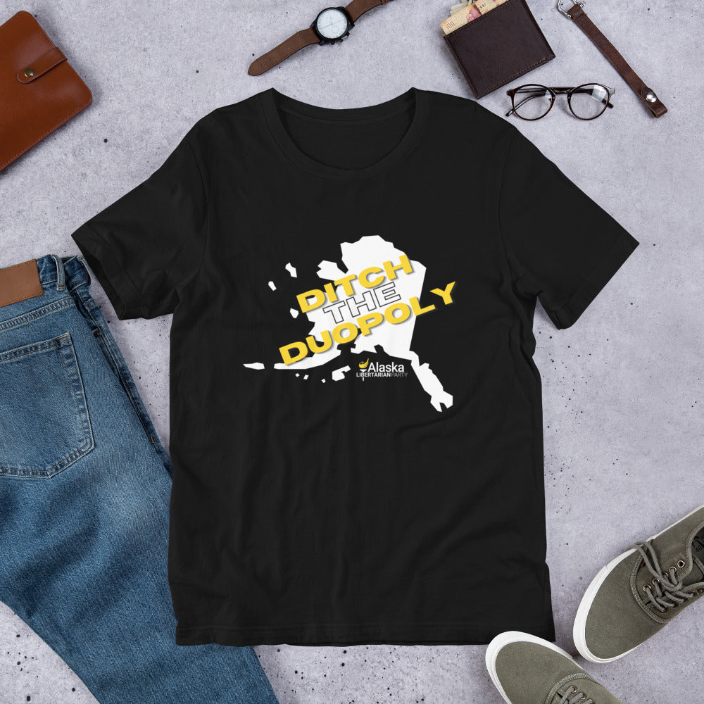 Ditch the Duopoly - Alaska LP Short-Sleeve Unisex T-Shirt