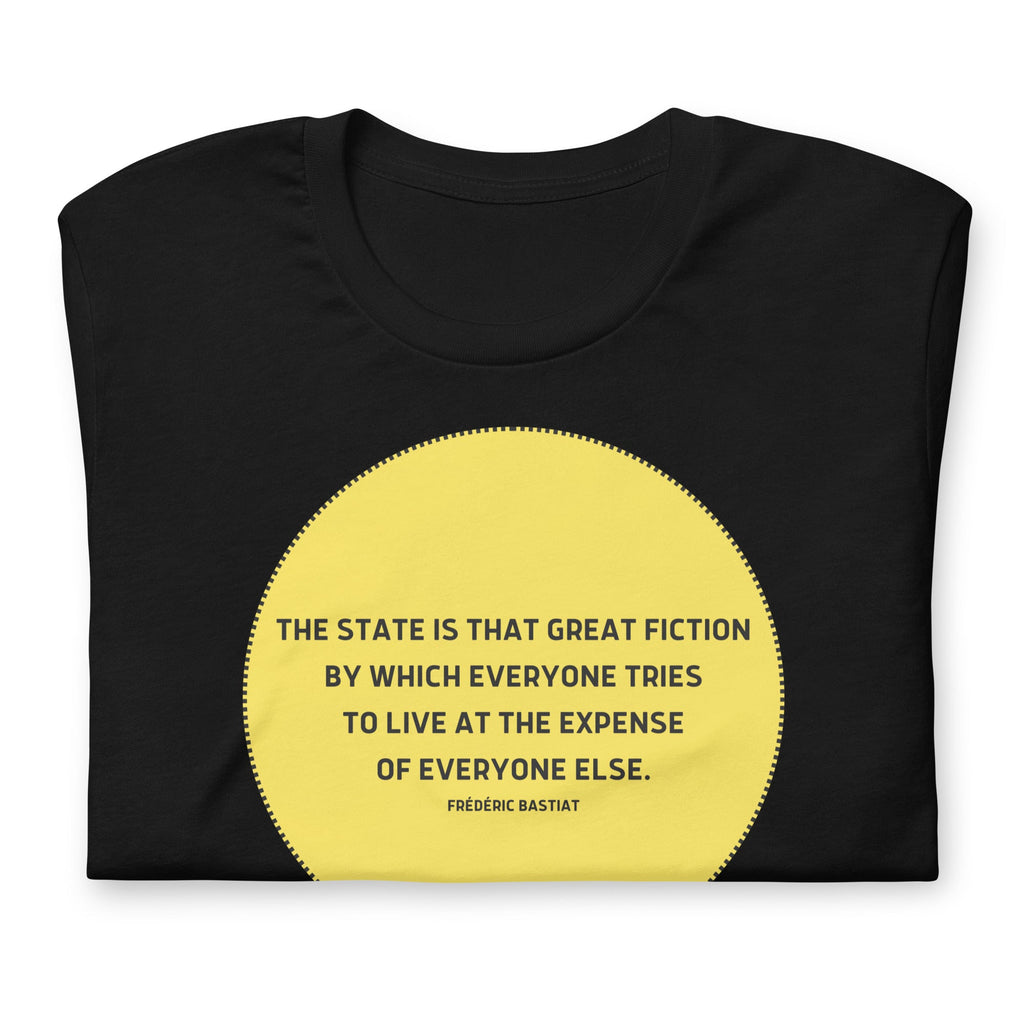 The state is that great fiction - Bastiat Short-Sleeve Unisex T-Shirt