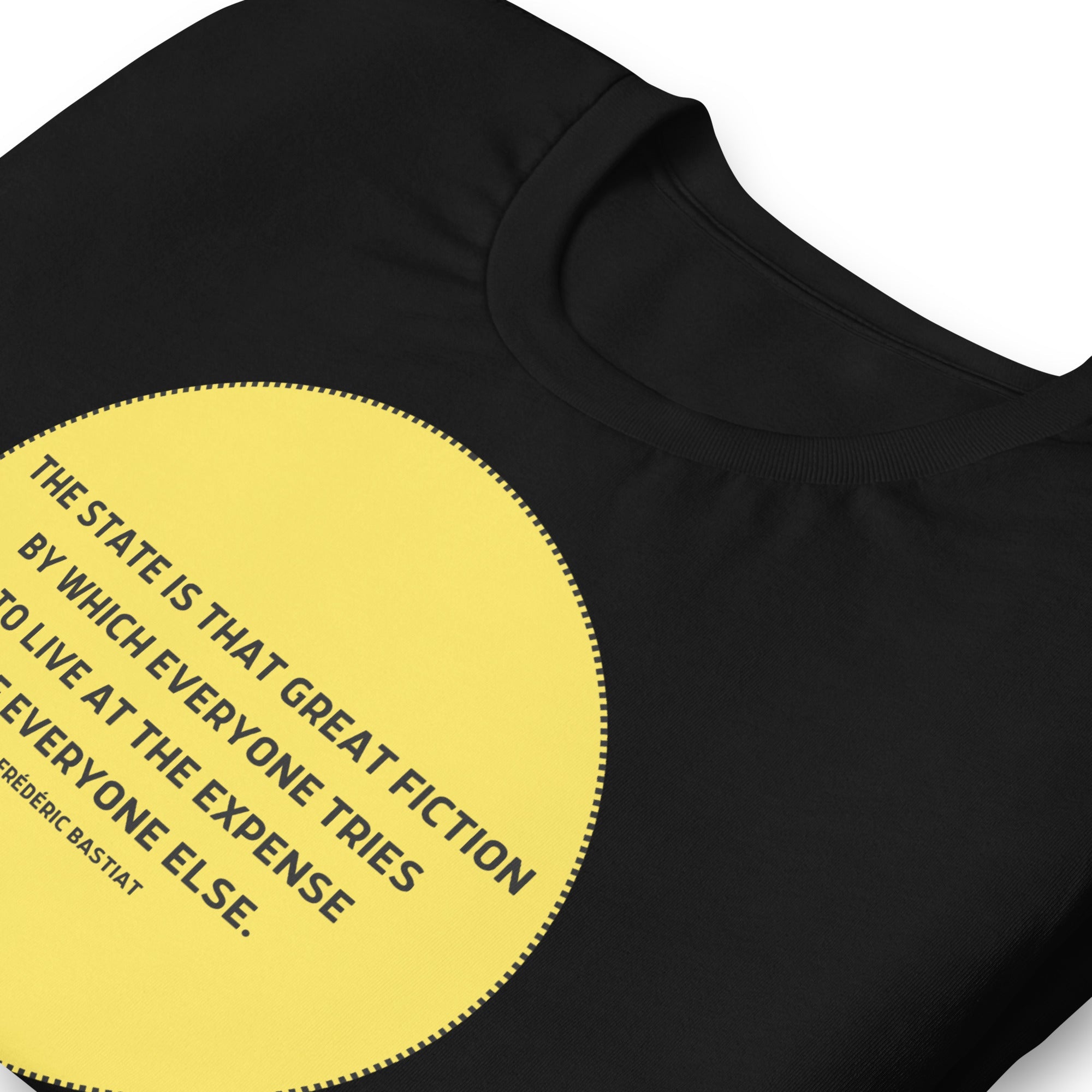 The state is that great fiction - Bastiat Short-Sleeve Unisex T-Shirt
