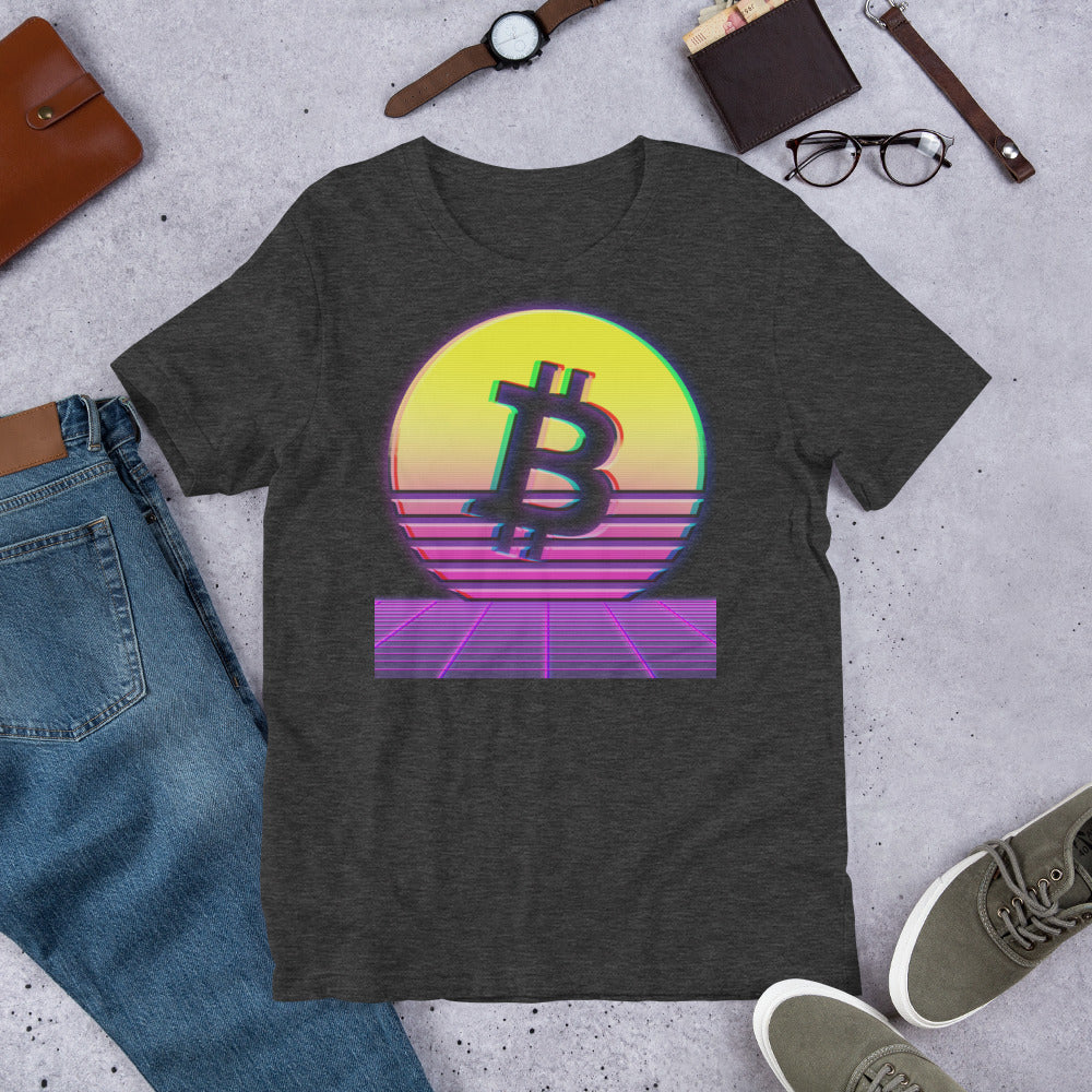 Bitcoin Sun Aesthetic Short-Sleeve Unisex T-Shirt