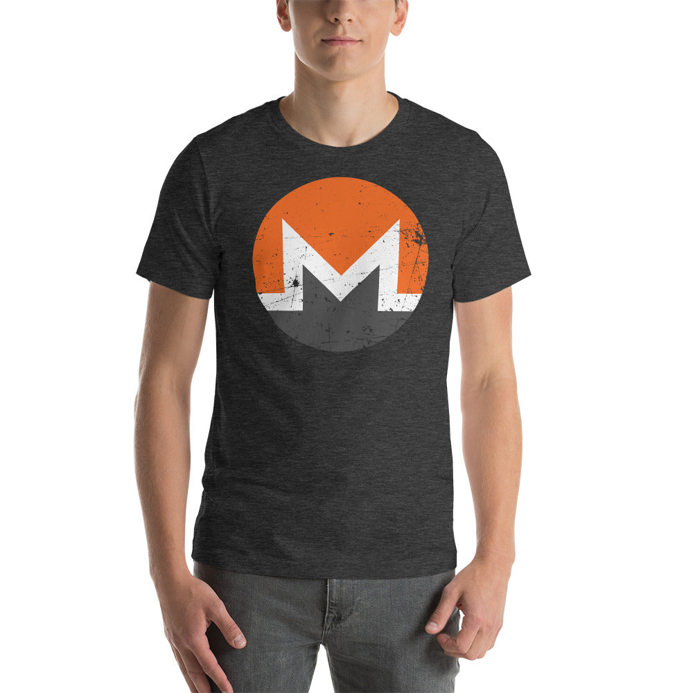 Monero Logo Vintage Short-Sleeve Unisex T-Shirt