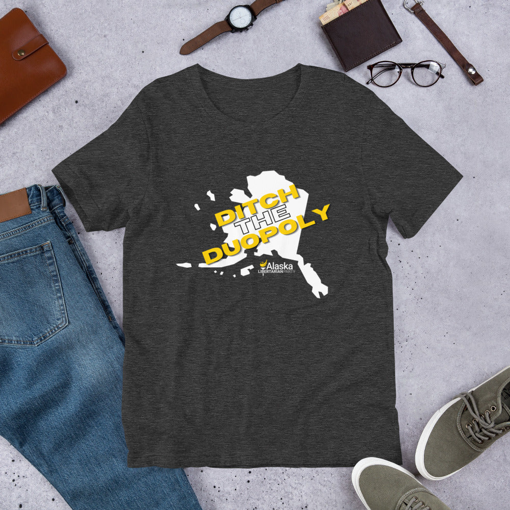 Ditch the Duopoly - Alaska LP Short-Sleeve Unisex T-Shirt