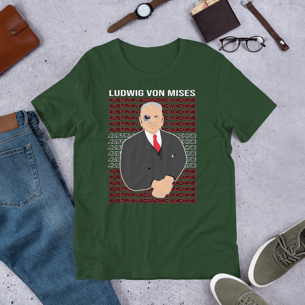 Ludwig von Mises - Austrian Economics Machine Short-Sleeve Unisex T-Shirt