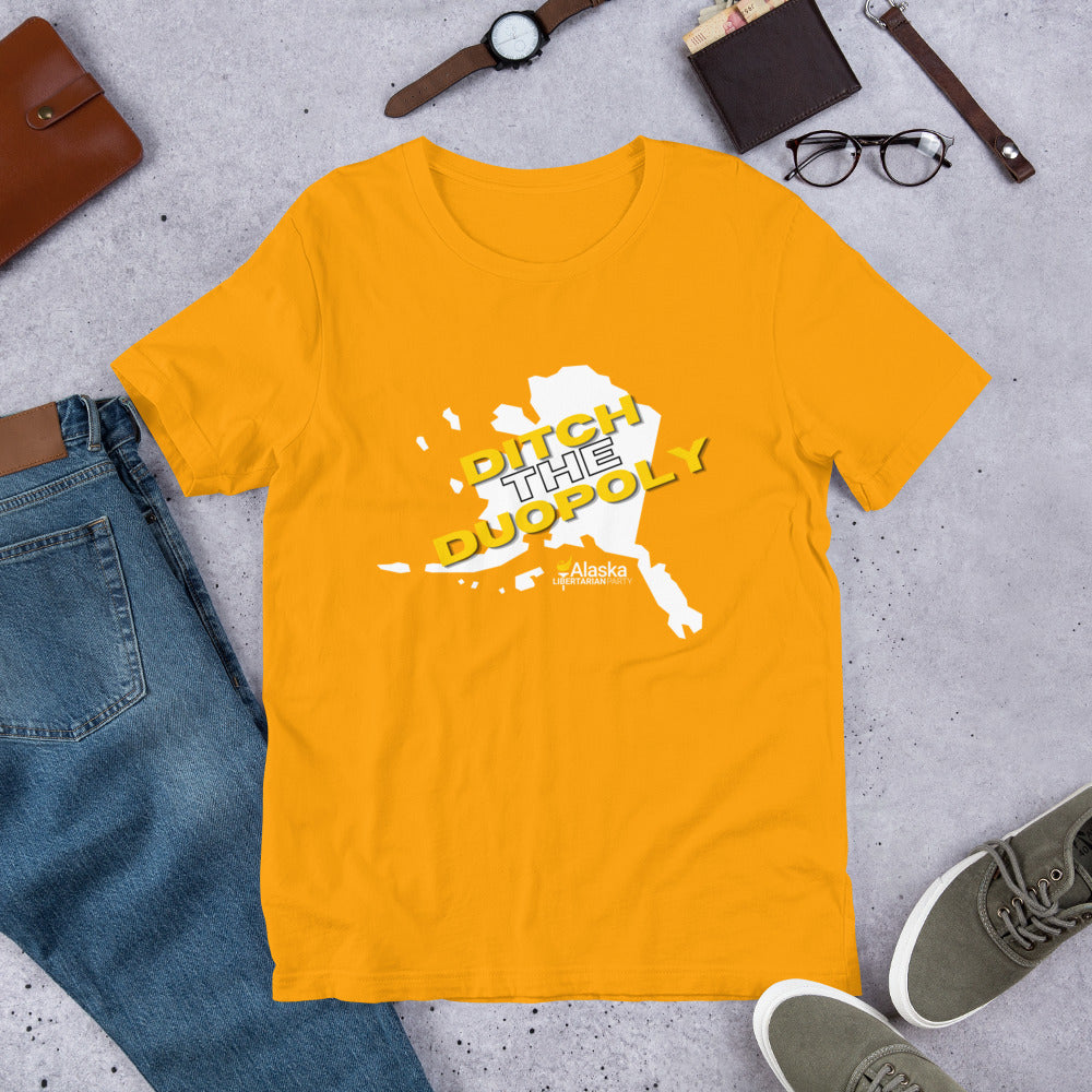 Ditch the Duopoly - Alaska LP Short-Sleeve Unisex T-Shirt