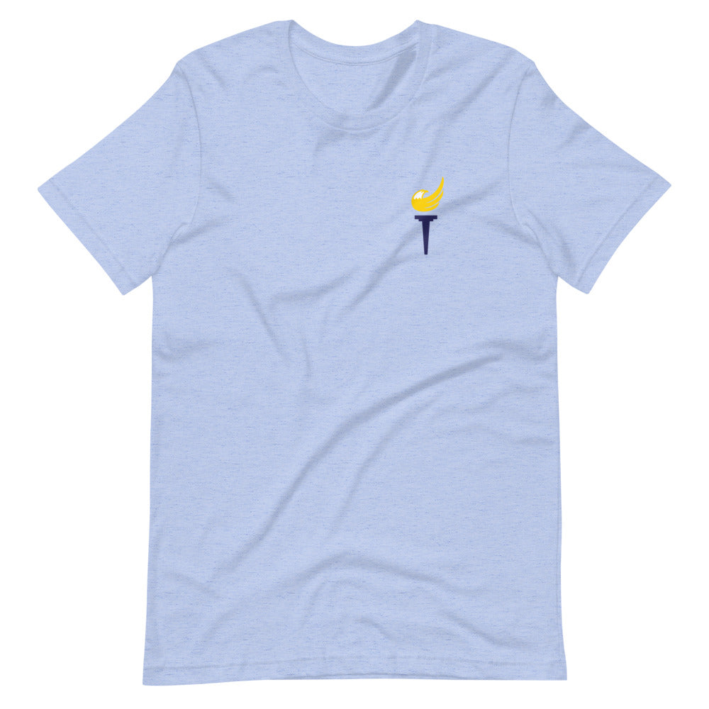 End the Monopoly - Go Gold (With Torch) Short-Sleeve Unisex T-Shirt