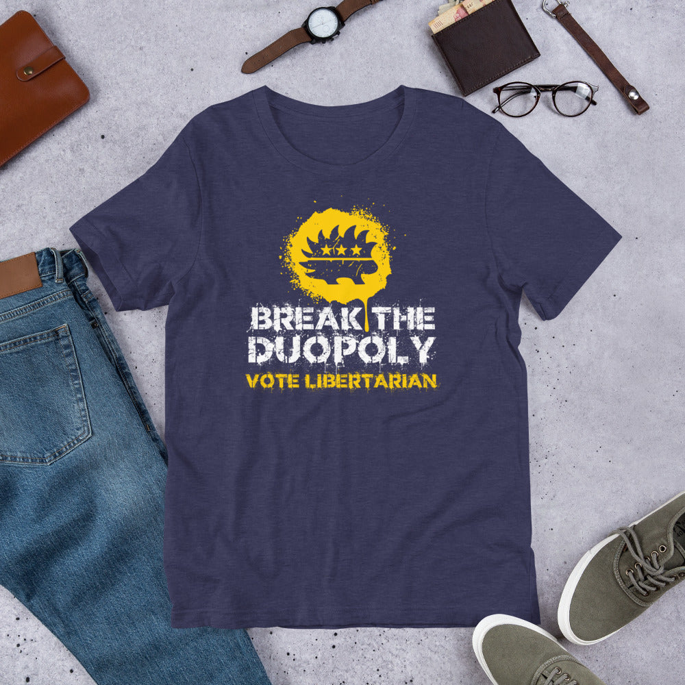 Break the Duopoly - Vote Libertarian Unisex t-shirt