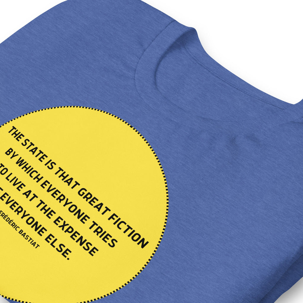 The state is that great fiction - Bastiat Short-Sleeve Unisex T-Shirt