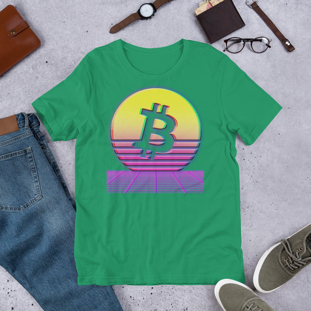 Bitcoin Sun Aesthetic Short-Sleeve Unisex T-Shirt