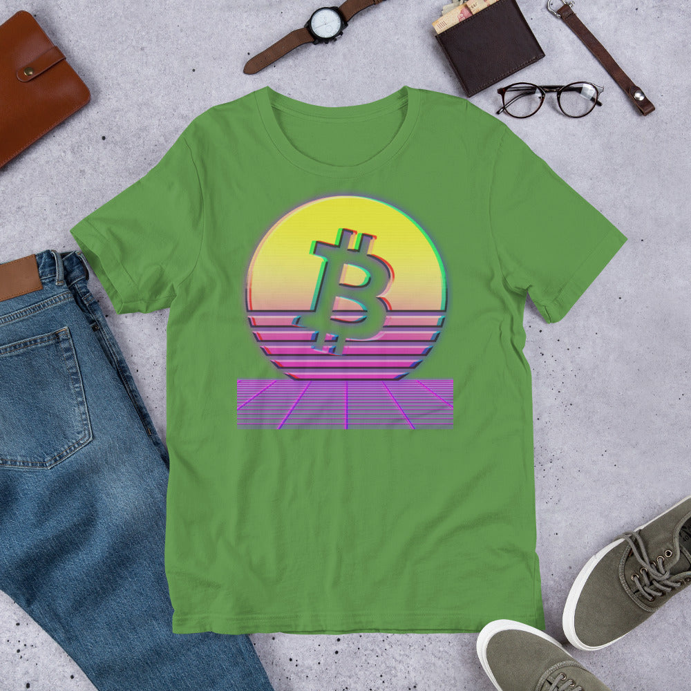 Bitcoin Sun Aesthetic Short-Sleeve Unisex T-Shirt