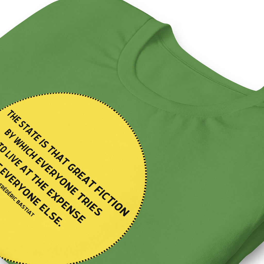 The state is that great fiction - Bastiat Short-Sleeve Unisex T-Shirt