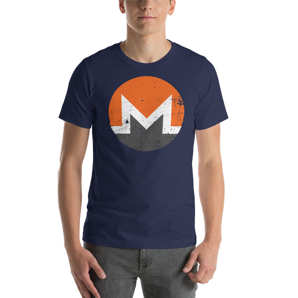 Monero Logo Vintage Short-Sleeve Unisex T-Shirt