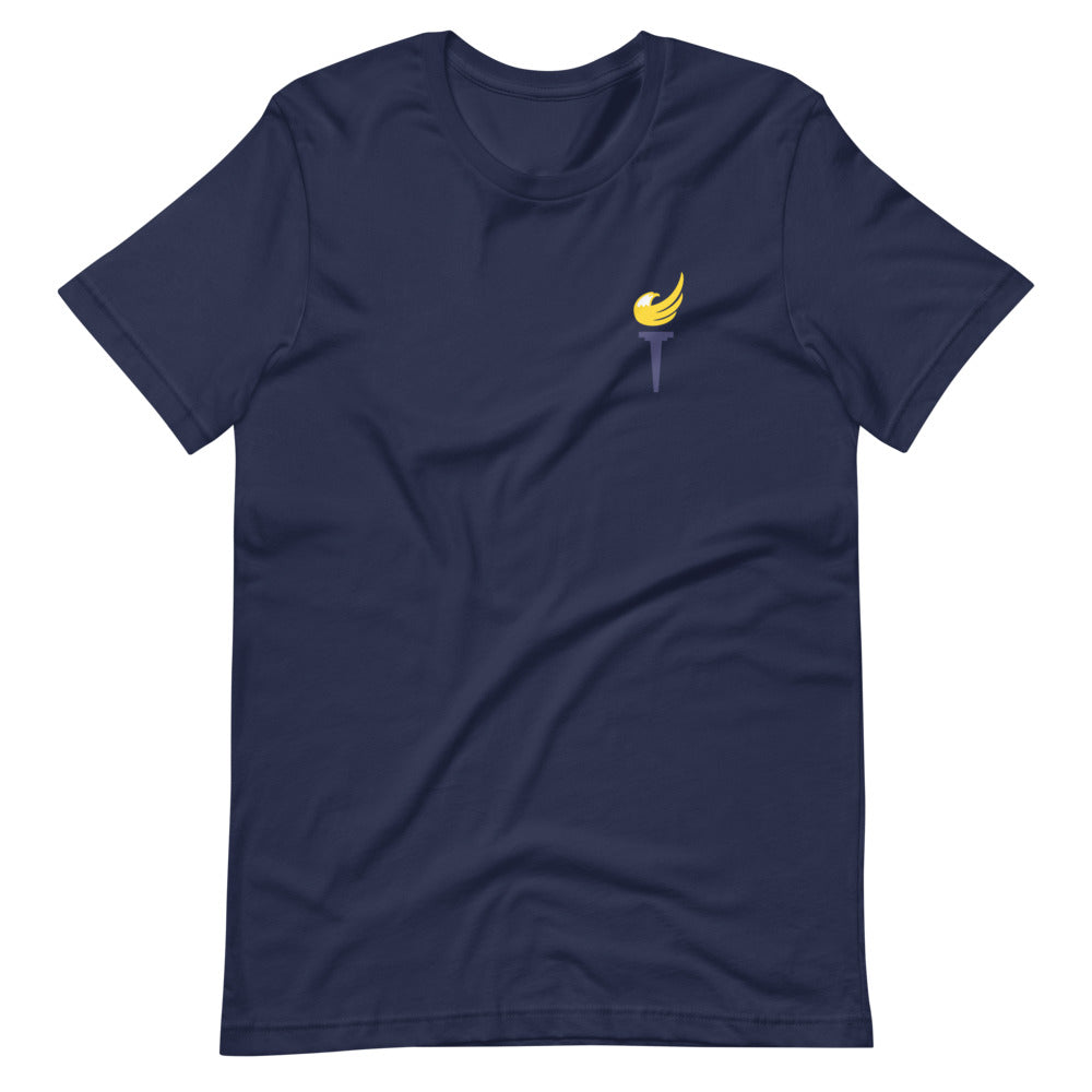 End the Monopoly - Go Gold (With Torch) Short-Sleeve Unisex T-Shirt