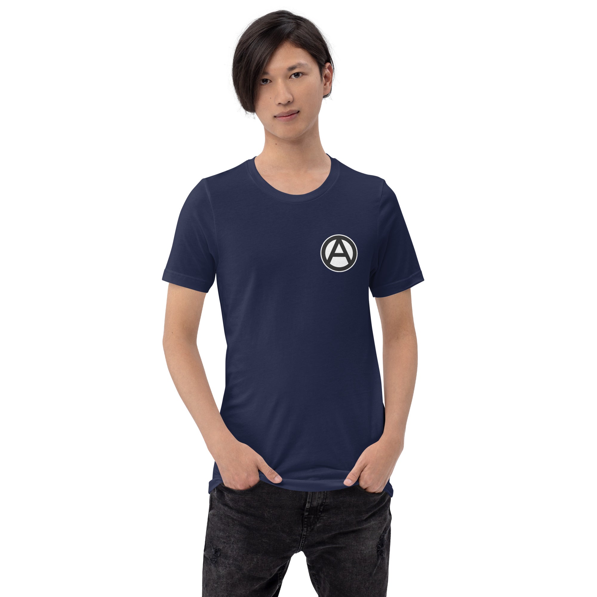 Anarchist Symbol Round Chest-Print Unisex t-shirt