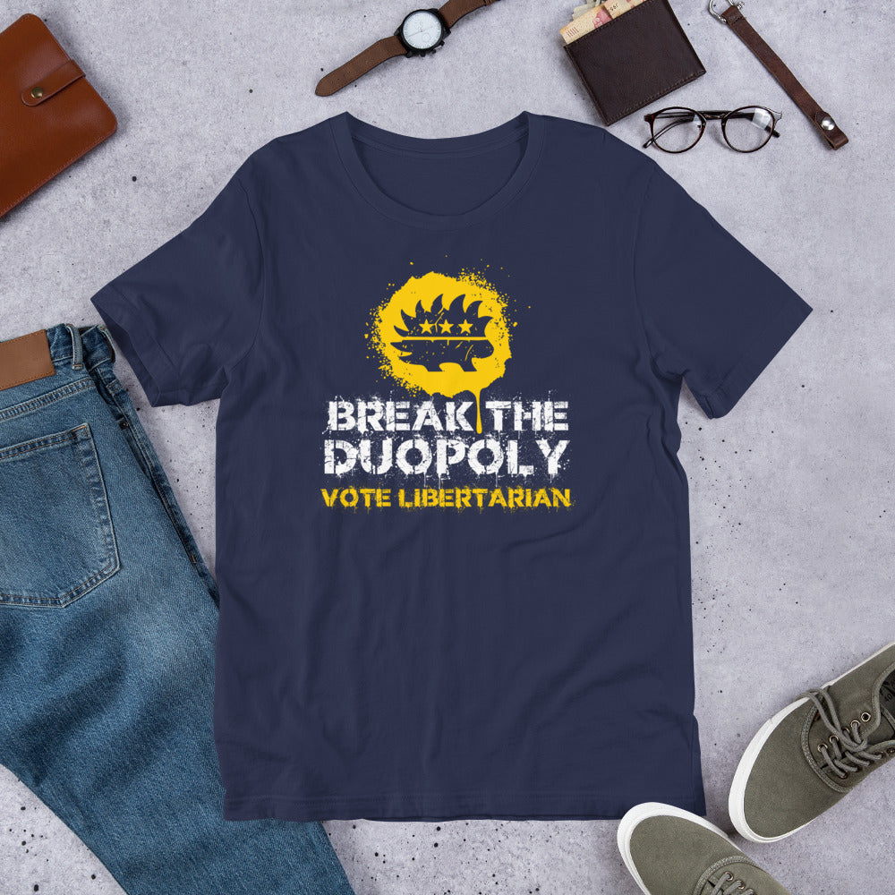 Break the Duopoly - Vote Libertarian Unisex t-shirt