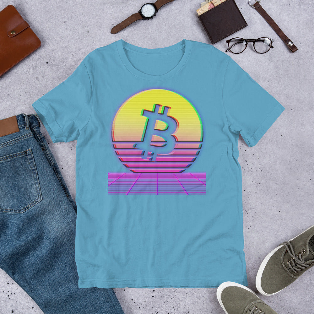 Bitcoin Sun Aesthetic Short-Sleeve Unisex T-Shirt